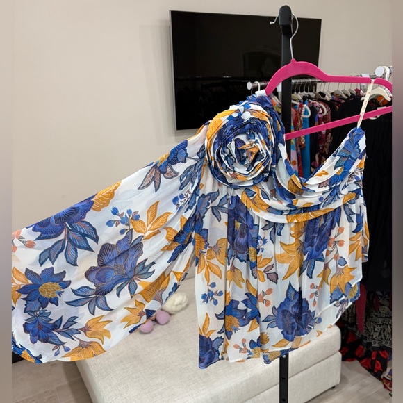 FARM RIO one-shoulder floral print top - Picture 5 of 14